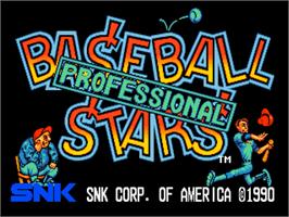 Title screen of Baseball Stars Professional on the SNK Neo-Geo CD.