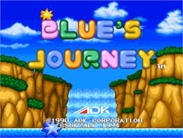Title screen of Blue's Journey on the SNK Neo-Geo CD.
