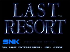 Title screen of Last Resort on the SNK Neo-Geo CD.