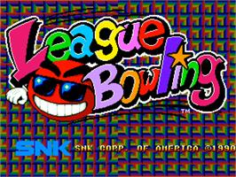 Title screen of League Bowling on the SNK Neo-Geo CD.