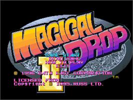 Title screen of Magical Drop II on the SNK Neo-Geo CD.
