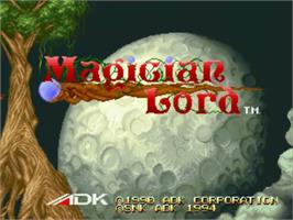 Title screen of Magician Lord on the SNK Neo-Geo CD.