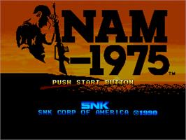 Title screen of NAM-1975 on the SNK Neo-Geo CD.