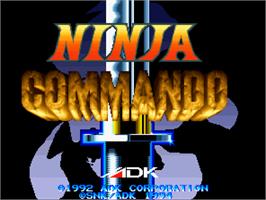 Title screen of Ninja Commando on the SNK Neo-Geo CD.