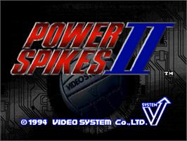 Title screen of Power Spikes II on the SNK Neo-Geo CD.