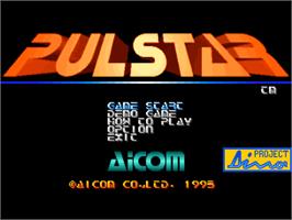 Title screen of Pulstar on the SNK Neo-Geo CD.