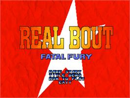 Title screen of Real Bout Fatal Fury on the SNK Neo-Geo CD.