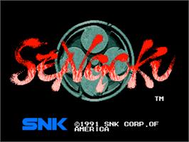 Title screen of Sengoku on the SNK Neo-Geo CD.