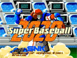 Title screen of Super Baseball 2020 on the SNK Neo-Geo CD.