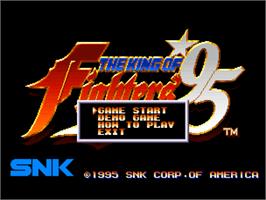Title screen of The King of Fighters '95 on the SNK Neo-Geo CD.