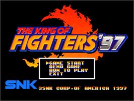 Title screen of The King of Fighters '97 on the SNK Neo-Geo CD.