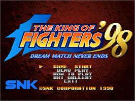 Title screen of The King of Fighters '98: Dream Match Never Ends on the SNK Neo-Geo CD.
