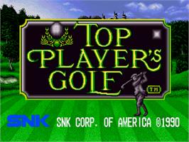 Title screen of Top Player's Golf on the SNK Neo-Geo CD.