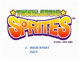 Title screen of Twinkle Star Sprites on the SNK Neo-Geo CD.