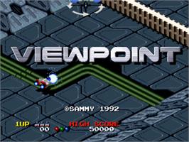 Title screen of Viewpoint on the SNK Neo-Geo CD.