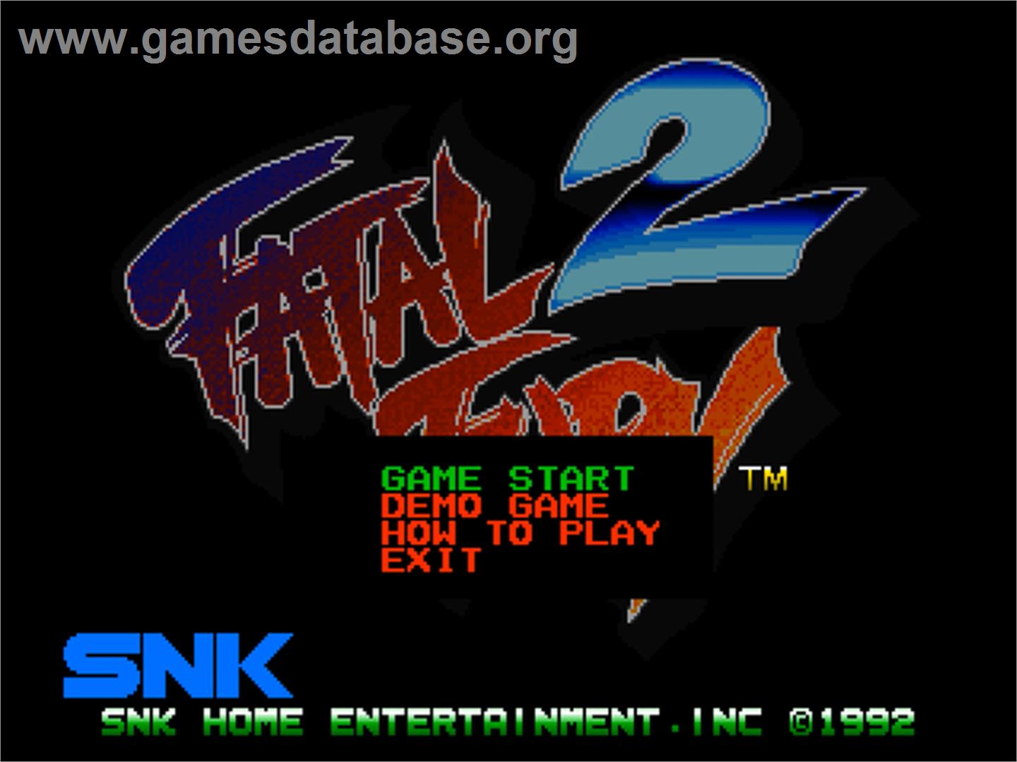 Fatal Fury 2 - SNK Neo-Geo CD - Artwork - Title Screen