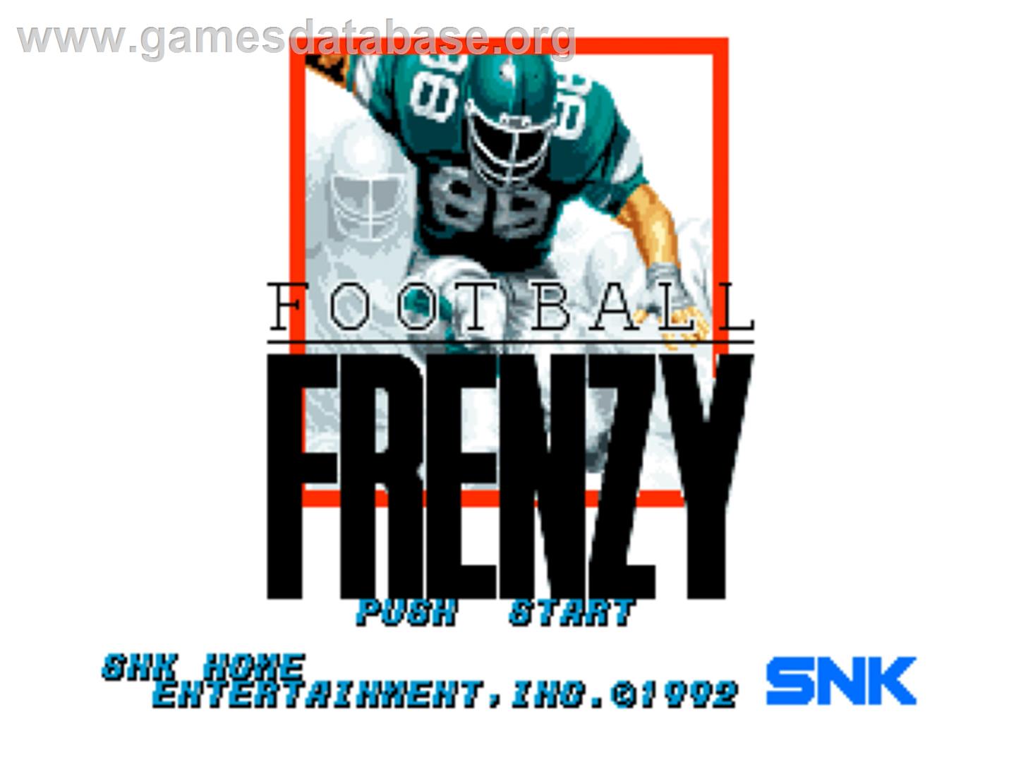 Football Frenzy - SNK Neo-Geo CD - Artwork - Title Screen
