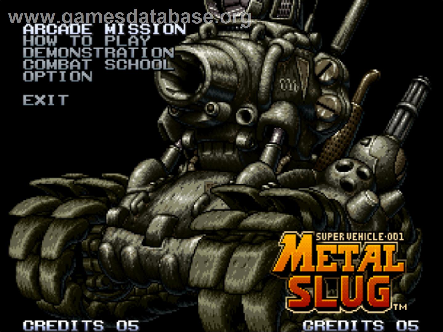Metal Slug: Super Vehicle-001 - SNK Neo-Geo CD - Artwork - Title Screen