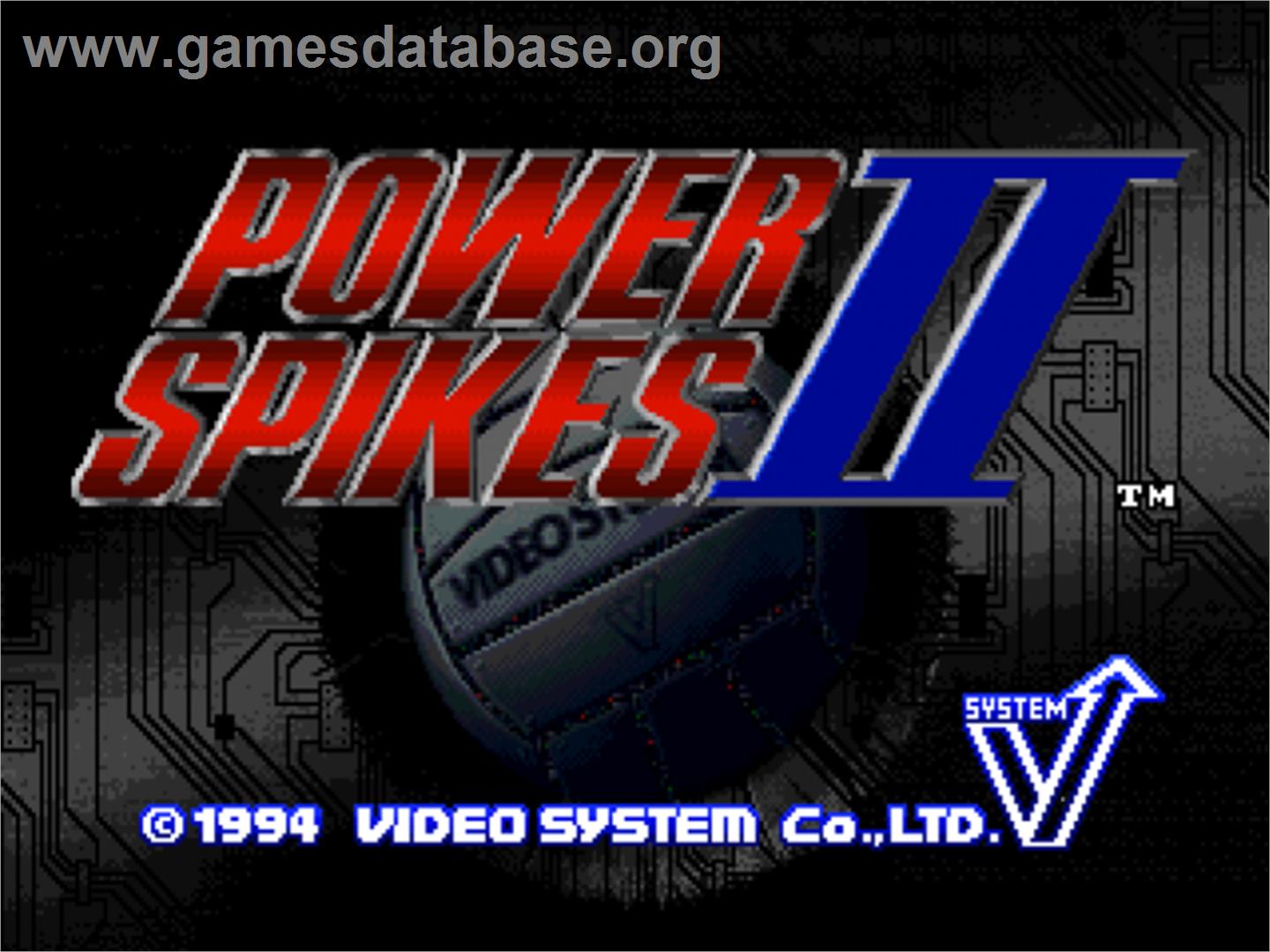 Power Spikes II - SNK Neo-Geo CD - Artwork - Title Screen