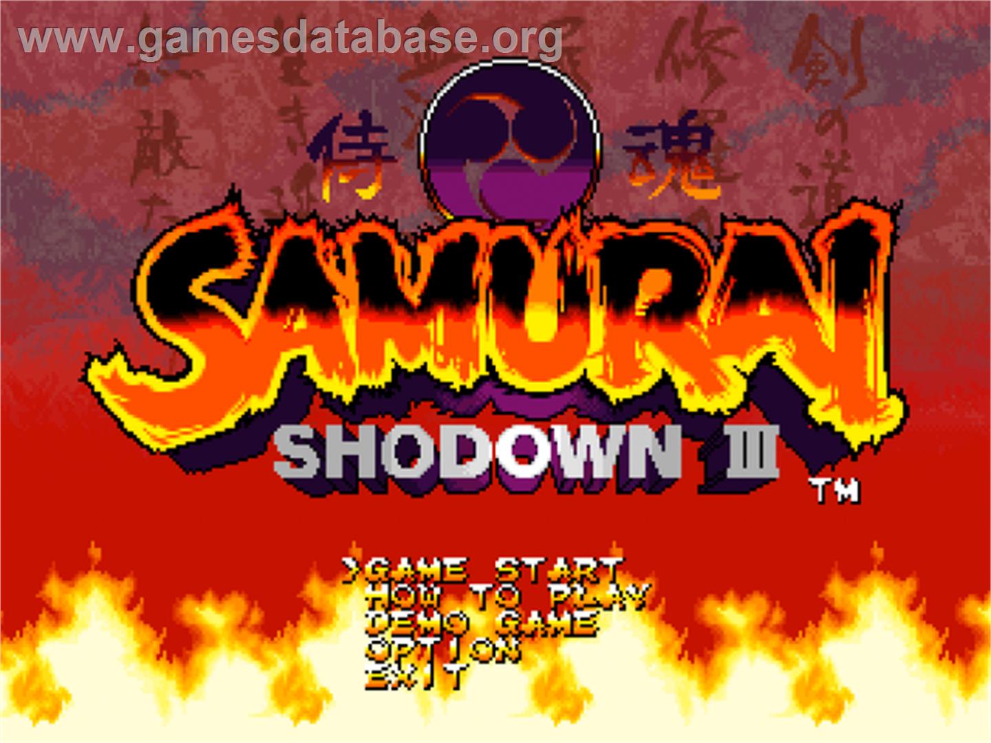 Samurai Shodown III: Blades of Blood - SNK Neo-Geo CD - Artwork - Title Screen