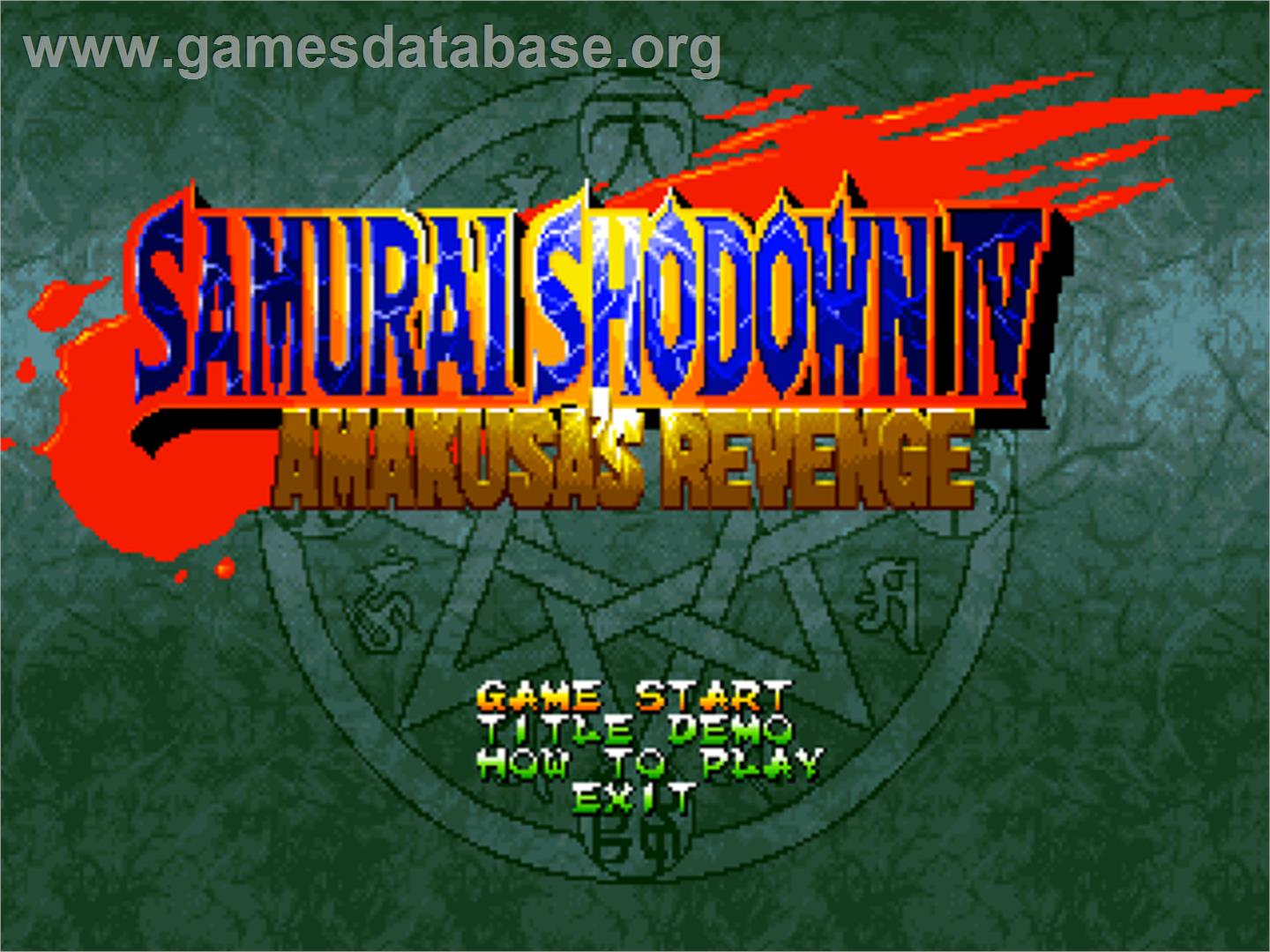 Samurai Shodown IV: Amakusa's Revenge - SNK Neo-Geo CD - Artwork - Title Screen
