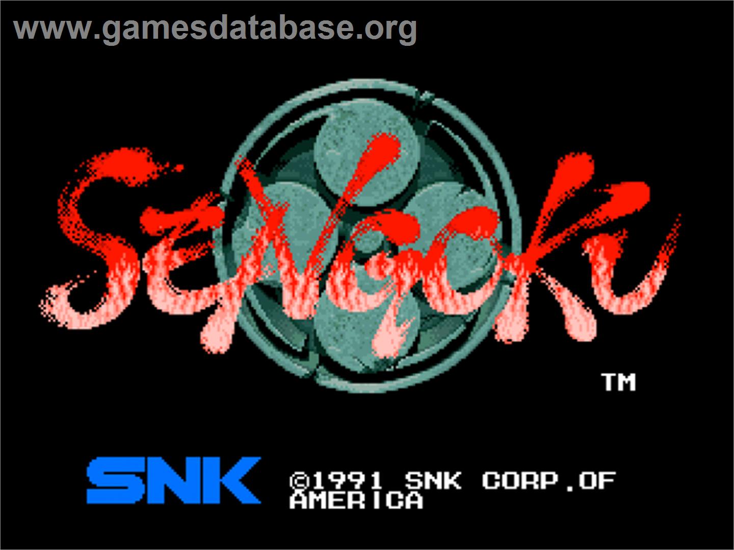 Sengoku - SNK Neo-Geo CD - Artwork - Title Screen