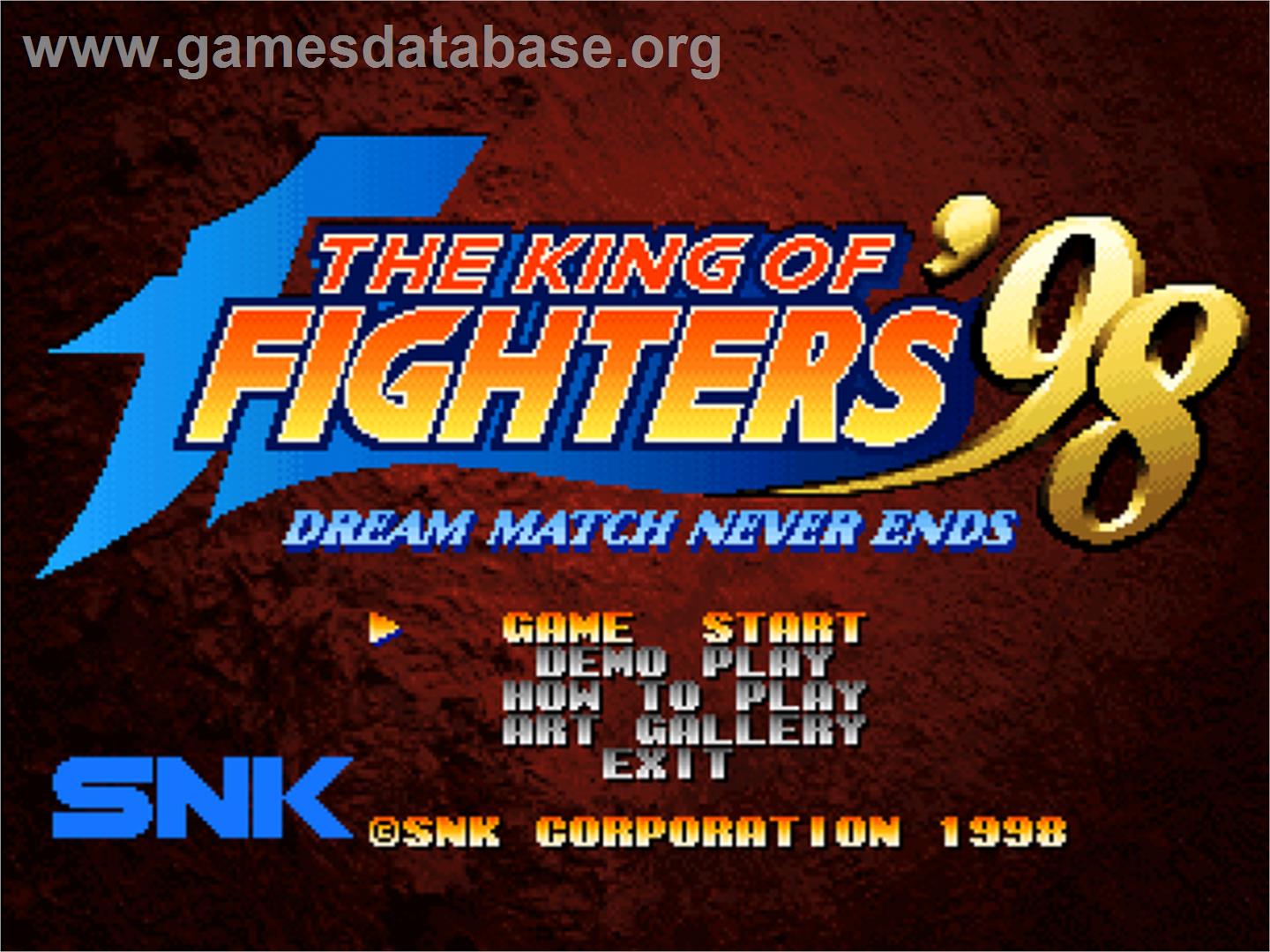 The King of Fighters '98: Dream Match Never Ends - SNK Neo-Geo CD - Artwork - Title Screen