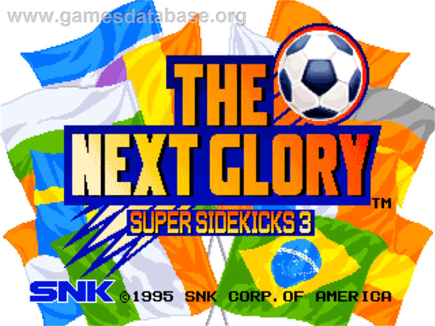 The Next Glory: Super Sidekicks 3 - SNK Neo-Geo CD - Artwork - Title Screen