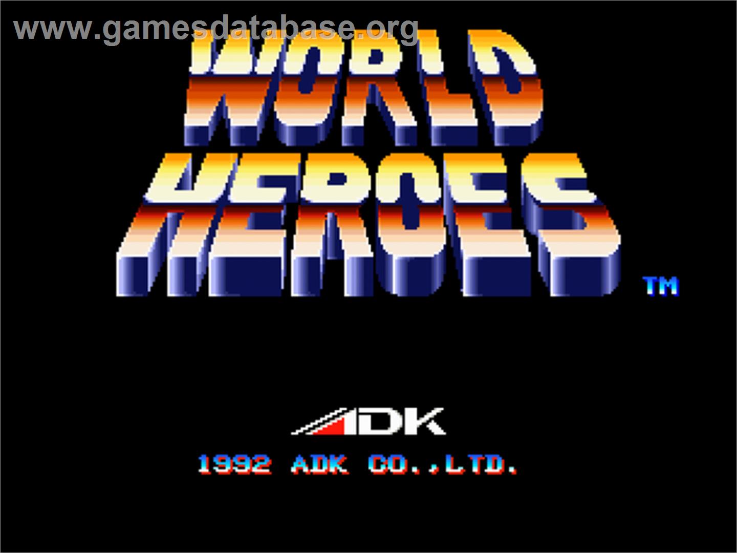 World Heroes - SNK Neo-Geo CD - Artwork - Title Screen