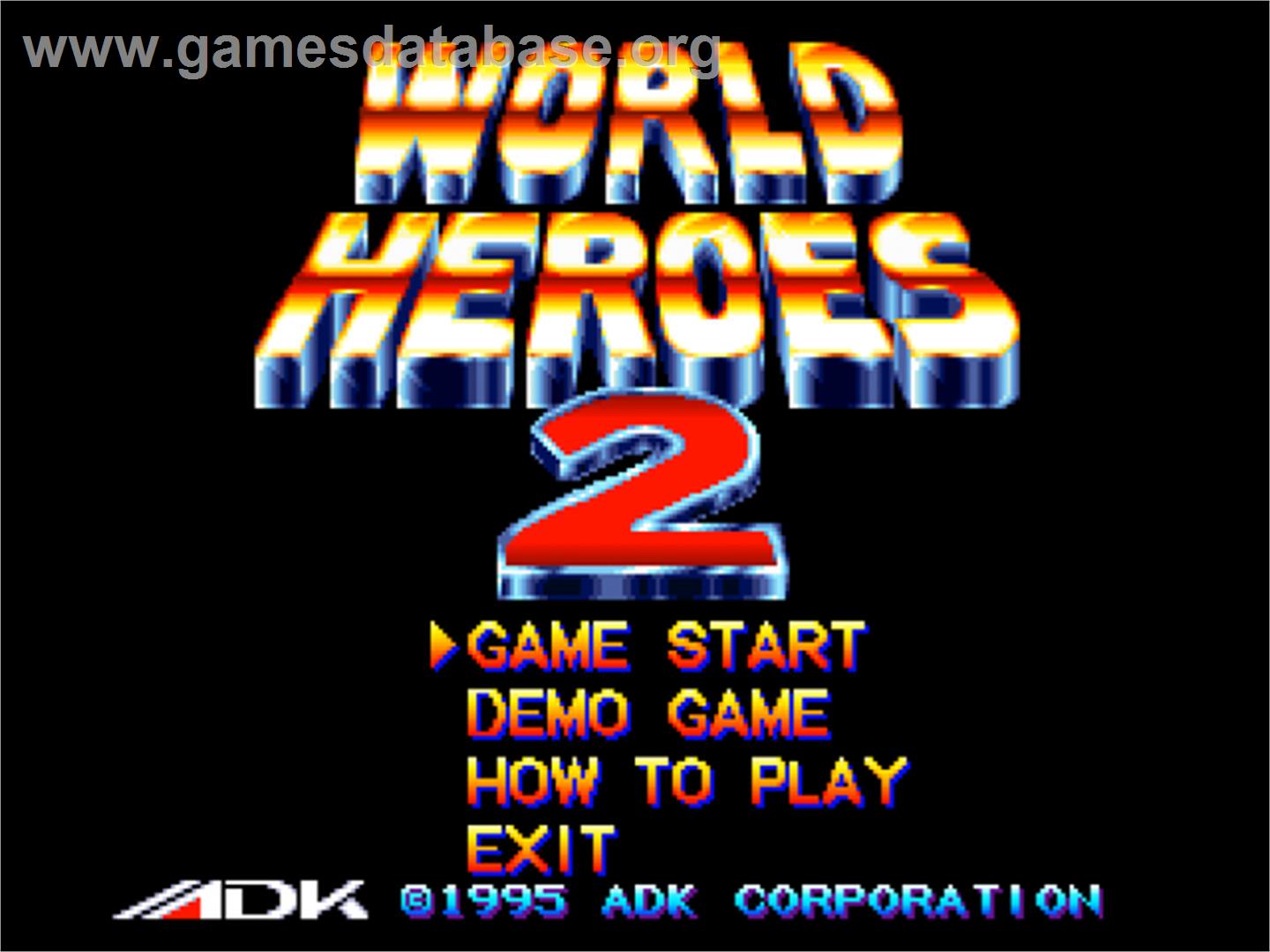 World Heroes 2 JET - SNK Neo-Geo CD - Artwork - Title Screen