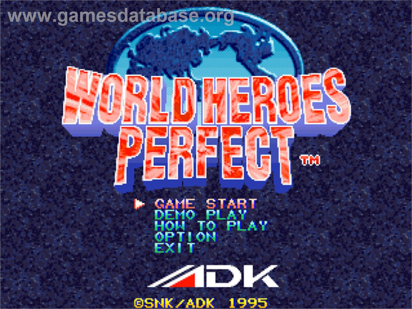 World Heroes Perfect: The Ultimate Heroes - SNK Neo-Geo CD - Artwork - Title Screen