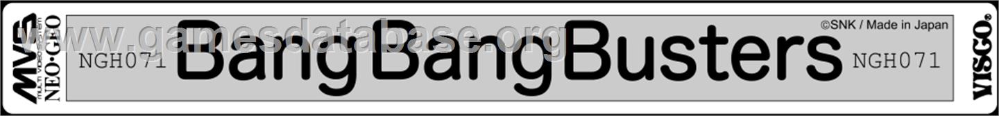 Bang Bead - SNK Neo-Geo MVS - Artwork - Cartridge Top