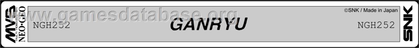 Ganryu - SNK Neo-Geo MVS - Artwork - Cartridge Top