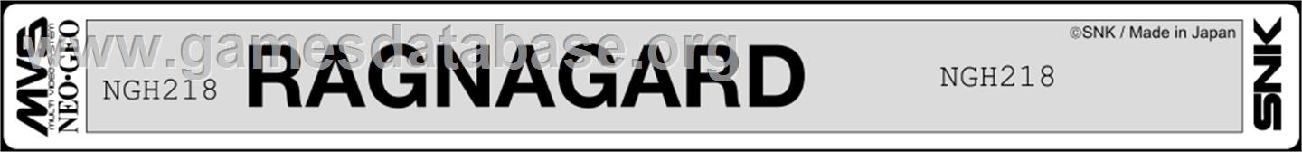 Ragnagard - SNK Neo-Geo MVS - Artwork - Cartridge Top