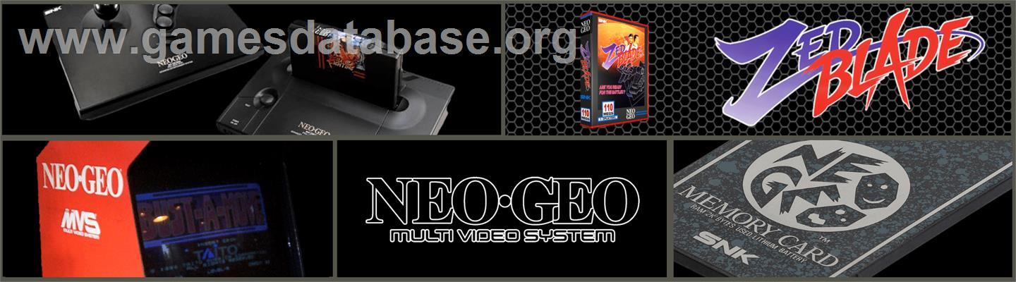 Zed Blade - SNK Neo-Geo MVS - Artwork - Marquee