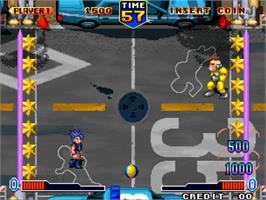In game image of Bang Bead on the SNK Neo-Geo MVS.