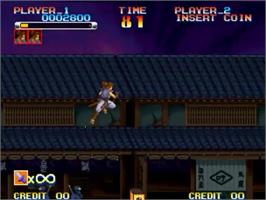 In game image of Ganryu on the SNK Neo-Geo MVS.