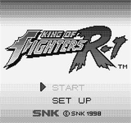Title screen of King of Fighters R-1 on the SNK Neo-Geo Pocket.