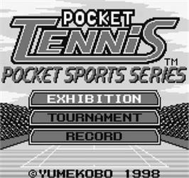 Title screen of Pocket Tennis!: Pocket Sports Series on the SNK Neo-Geo Pocket.