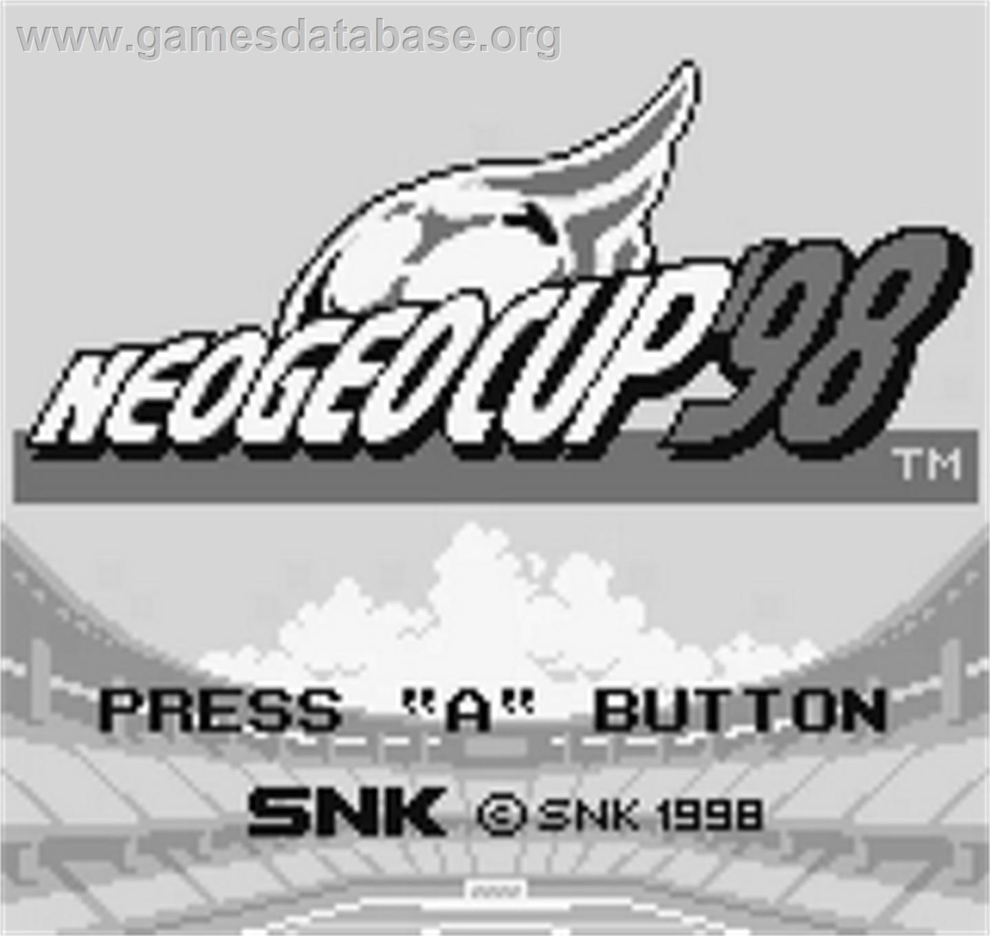 Neo-Geo Cup '98 - The Road to the Victory - SNK Neo-Geo Pocket - Artwork - Title Screen