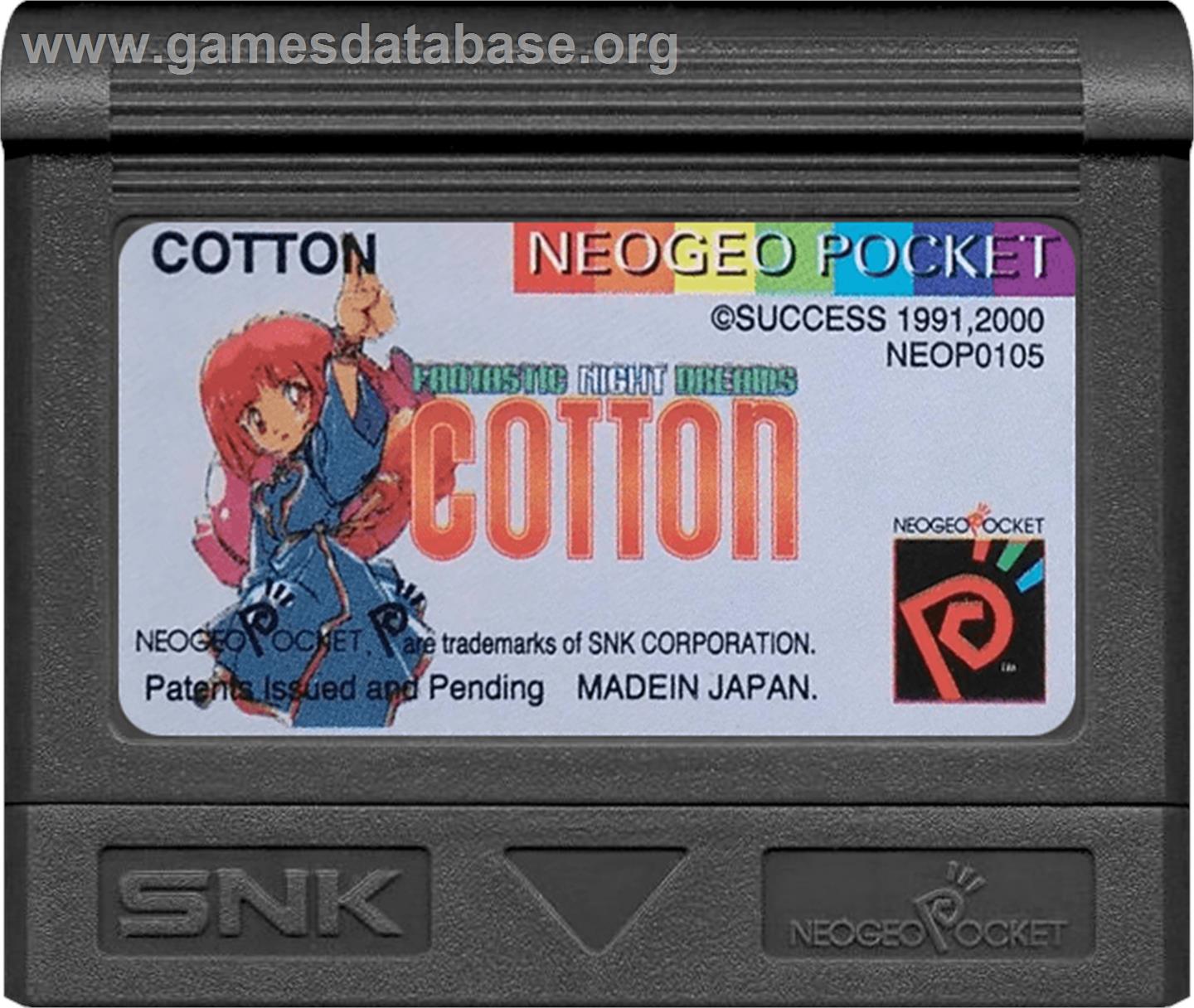 Fantastic Night Dreams: Cotton - SNK Neo-Geo Pocket Color - Artwork - Cartridge