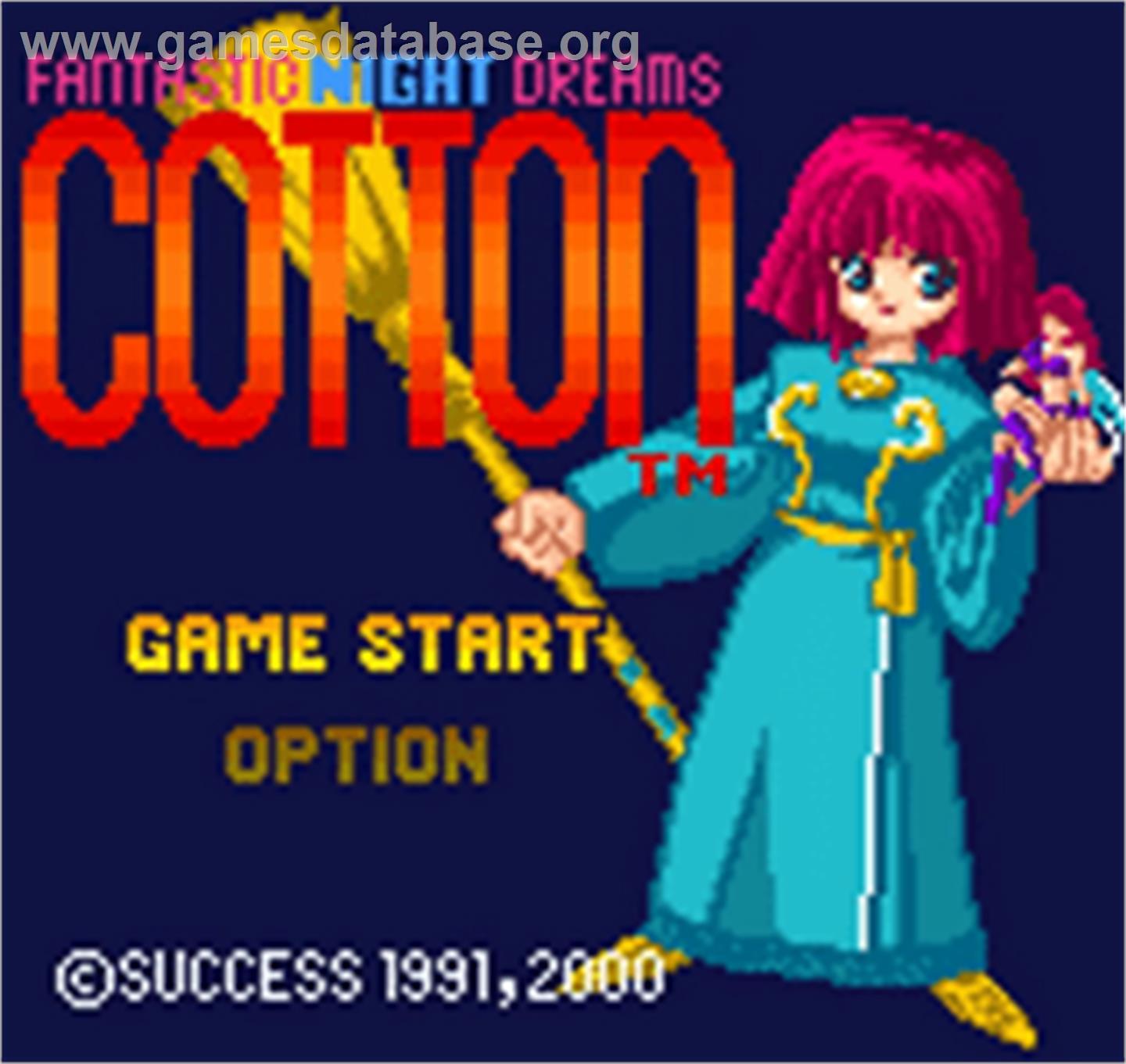 Fantastic Night Dreams: Cotton - SNK Neo-Geo Pocket Color - Artwork - Title Screen