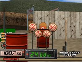 In game image of Sports Shooting USA on the Sammy Atomiswave.