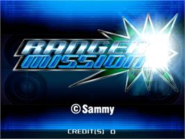 Title screen of Ranger Mission on the Sammy Atomiswave.