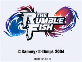 Title screen of The Rumble Fish on the Sammy Atomiswave.