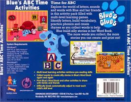Box back cover for Blue's Clues: Blue's ABC Time Activities on the ScummVM.