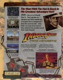 Box back cover for Indiana Jones and the Fate of Atlantis on the ScummVM.
