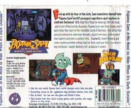 Box back cover for Pajama Sam: No Need to Hide When it's Dark Outside on the ScummVM.
