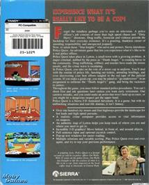 Box back cover for Police Quest: In Pursuit of the Death Angel on the ScummVM.