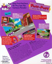 Box back cover for Putt-Putt Joins the Parade on the ScummVM.